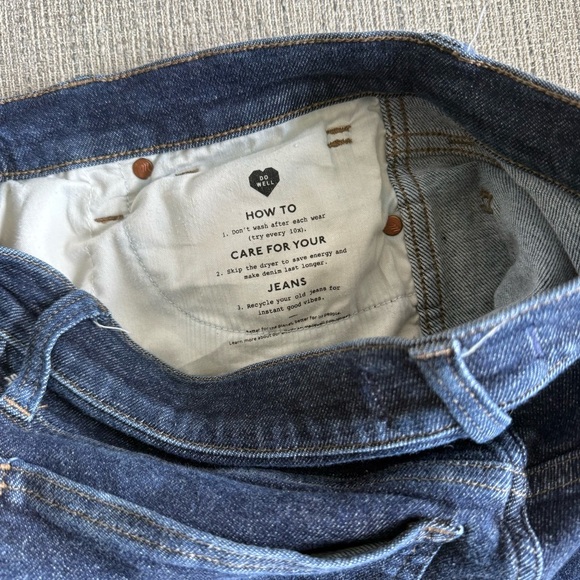 Madewell Mid-Rise Stovepipe Blue Denim Classic Straight Jeans - Picture 8 of 8